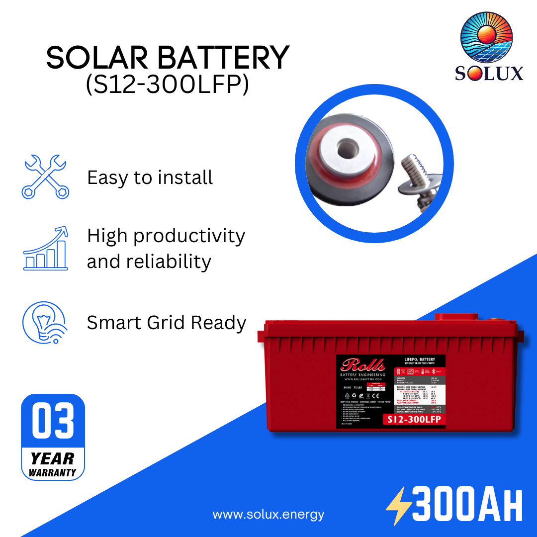 This is an image of Rolls Surrette S12-300LFP Solar Lithium Battery